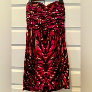 Charlie Jade pink, strapless mini.